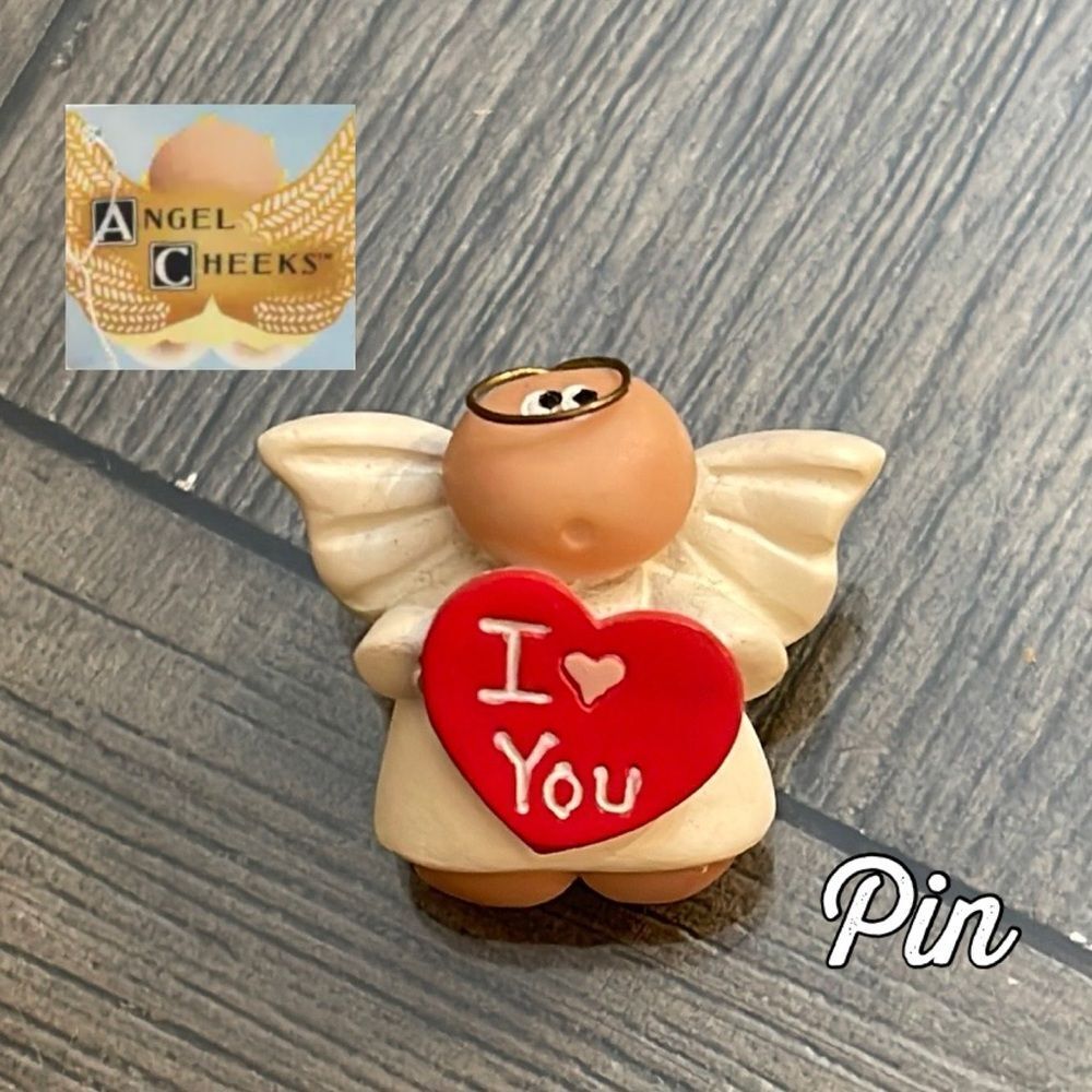 Kirk’s Angel Cheeks Angel Holding a Red Heart “ I ❤️ You”